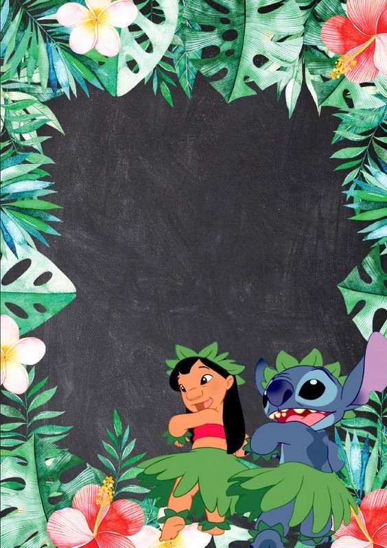 Lilo and Stitch Invitation Template Unique Blank Lilo &amp; Stitch Invitation Birthday In 2019