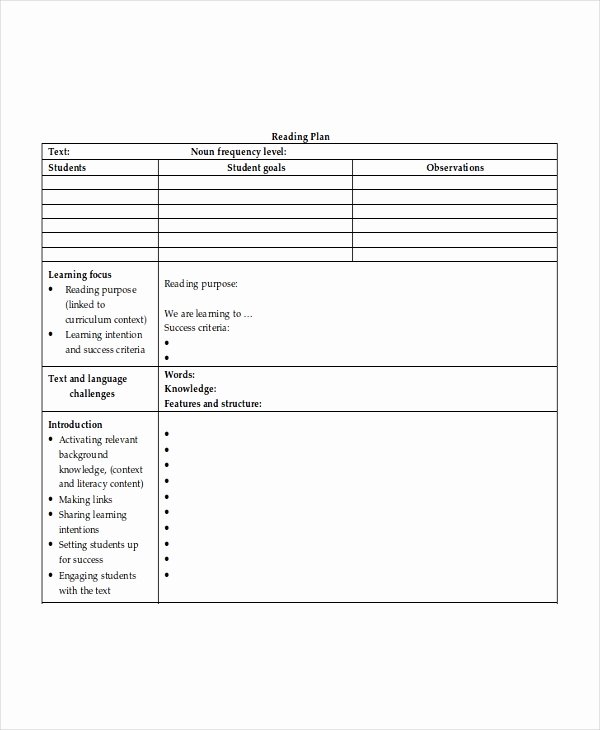 Literacy Lesson Plan Template Beautiful Lesson Plan Template 17 Free Word Pdf Document