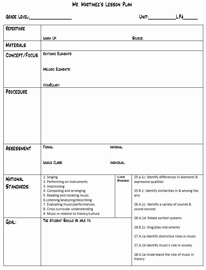 Literacy Lesson Plan Template Luxury Mr M S Music Blog Lesson Plan Template for General Music