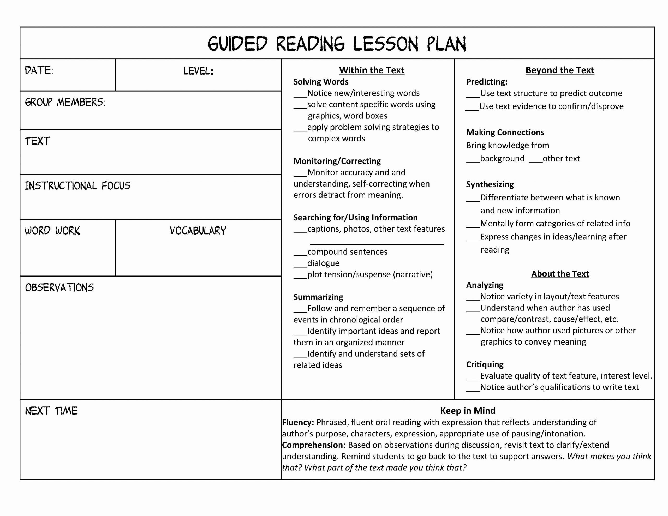 Literacy Lesson Plan Template Unique Tips for Getting Your Guided Reading Groups Started