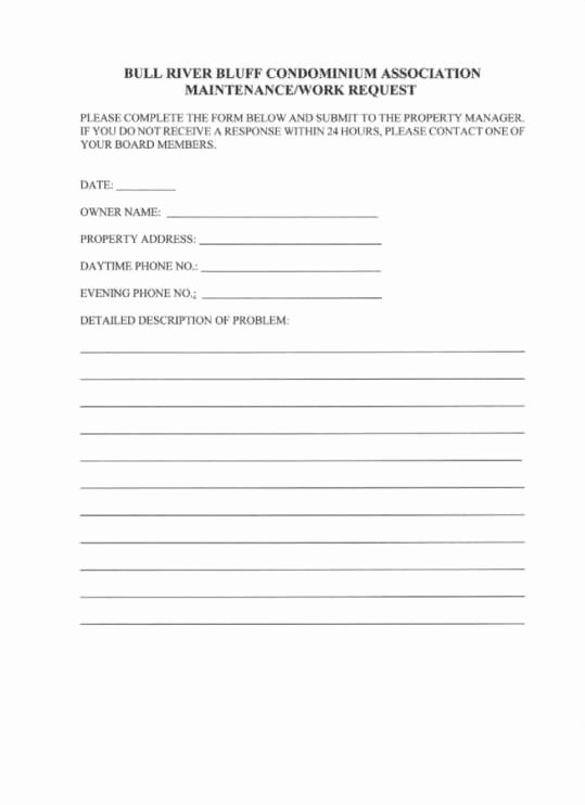 Maintenance Service Request form Template Awesome 5 Maintenance Request form Templates Free Sample Templates