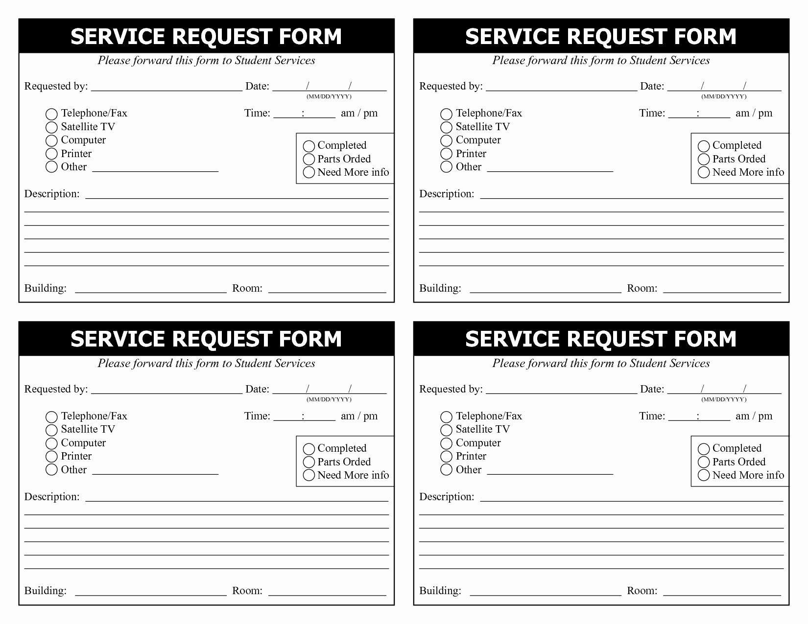 Maintenance Service Request form Template Luxury 28 Of Service Request Template