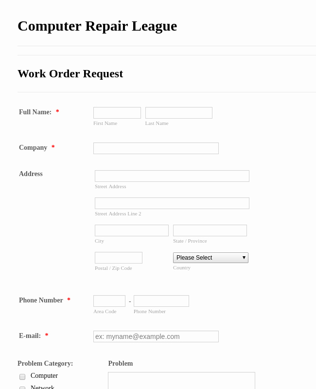 Maintenance Service Request form Template Unique It Service Request form 2 form Template