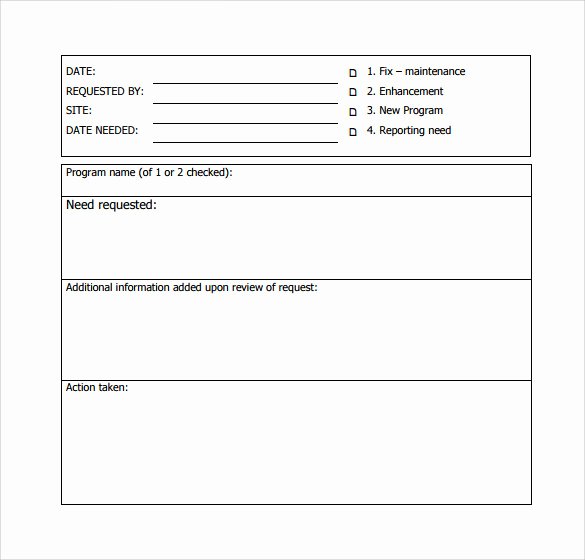 Maintenance Service Request form Template Unique Sample Puter Service Request form 12 Download Free