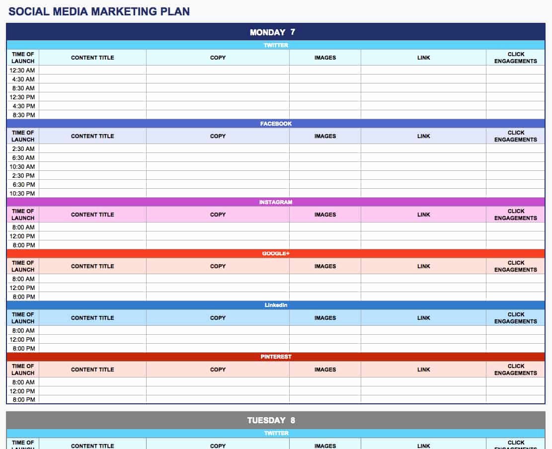 Marketing Action Plan Template Excel Elegant Free Marketing Plan Templates for Excel Smartsheet