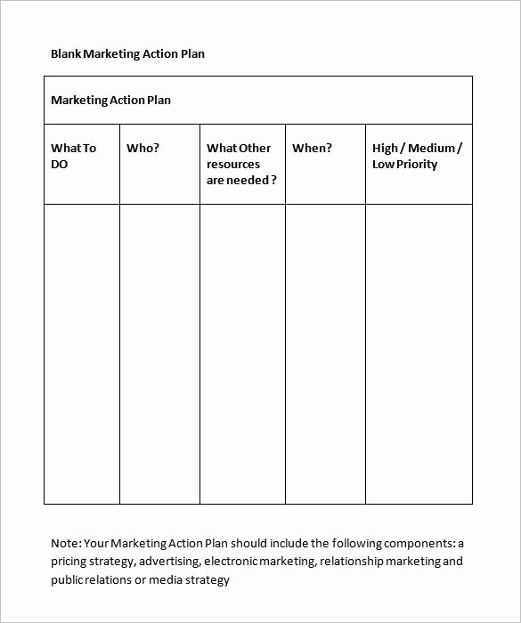 Marketing Action Plan Template Excel Elegant Marketing Action Plan Template 12 Free Word Excel Pdf