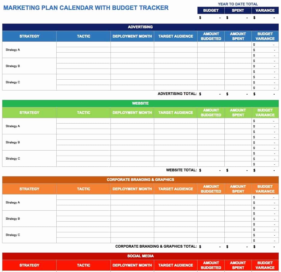 Marketing Action Plan Template Excel Inspirational 15 Free Marketing Calendar Templates