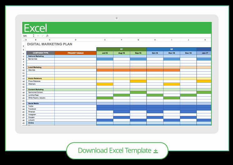 Marketing Action Plan Template Excel New Free Marketing Plan Templates for Excel