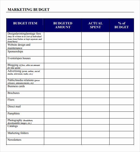Marketing Plan Budget Template Awesome 17 Marketing Bud Samples In Google Docs