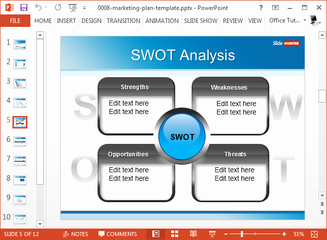 Marketing Plan Powerpoint Template Unique Best Swot Powerpoint Templates