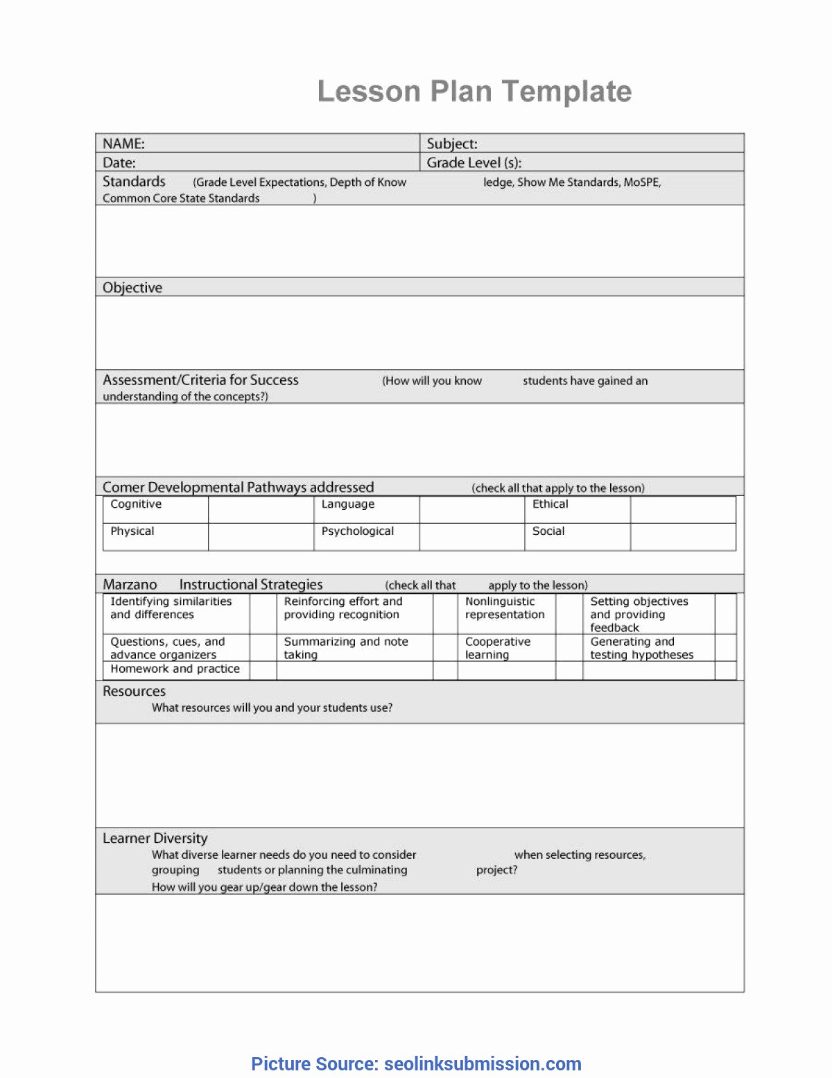 Marzano Lesson Plan Template Doc Inspirational Best Guided Reading Template Goal Setting for Reading