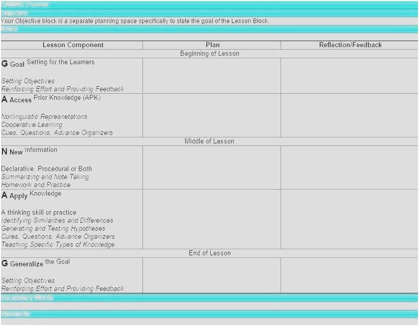 Marzano Lesson Plan Template Doc New Free Lesson Plan Template Doc New Lesson Plan Template