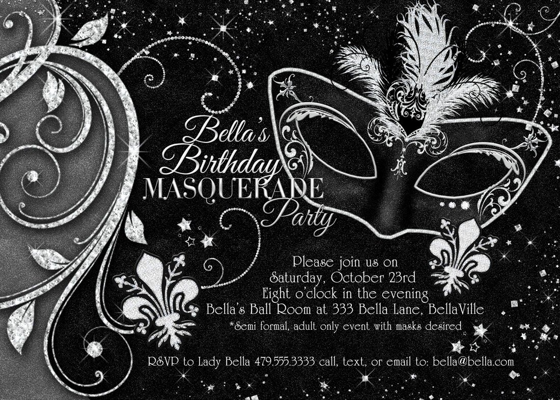 Masquerade Ball Invitations Template Beautiful Black White Masquerade Ball Invitation Mardi Gras Invitation