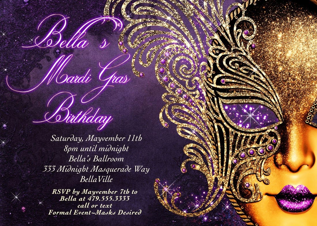 Masquerade Ball Invitations Template Elegant Masquerade Invitation Mardi Gras Invitation Masquerade