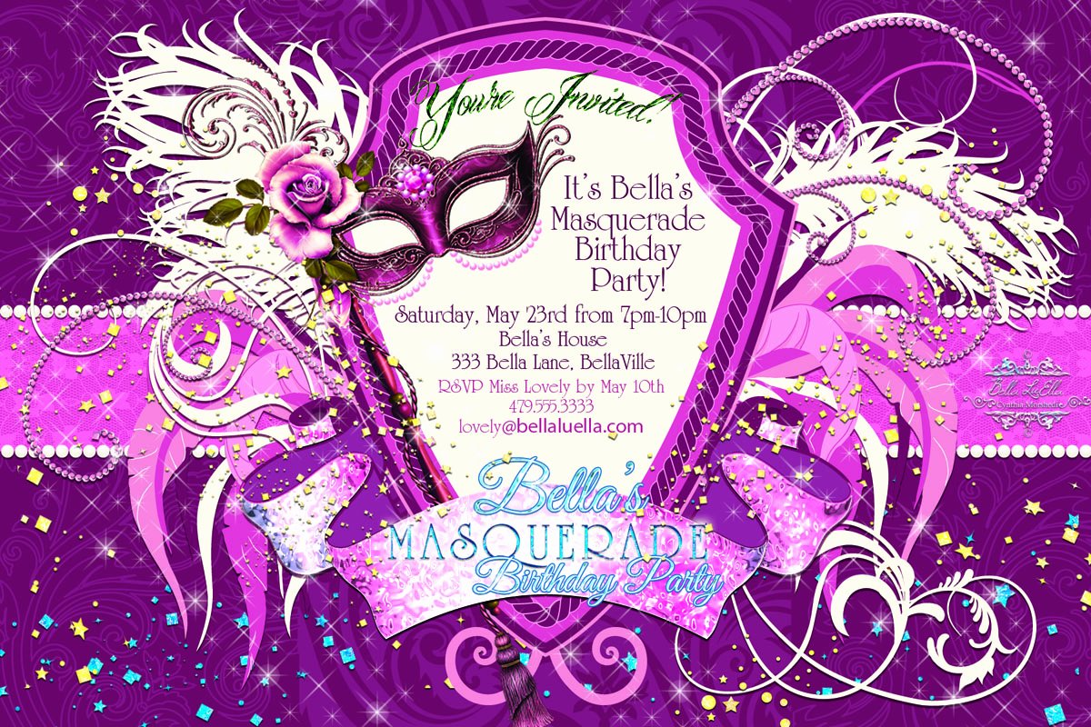 Masquerade Ball Invitations Template New Bella Luella Masquerade Parties for Spring and Summer