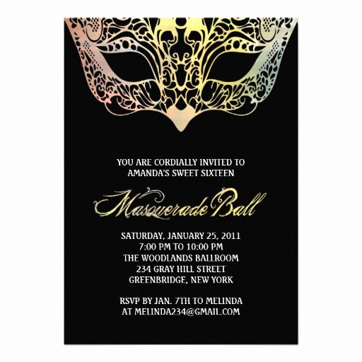 Masquerade Ball Invitations Template Unique Personalized Elegant Masquerade Party Invitations