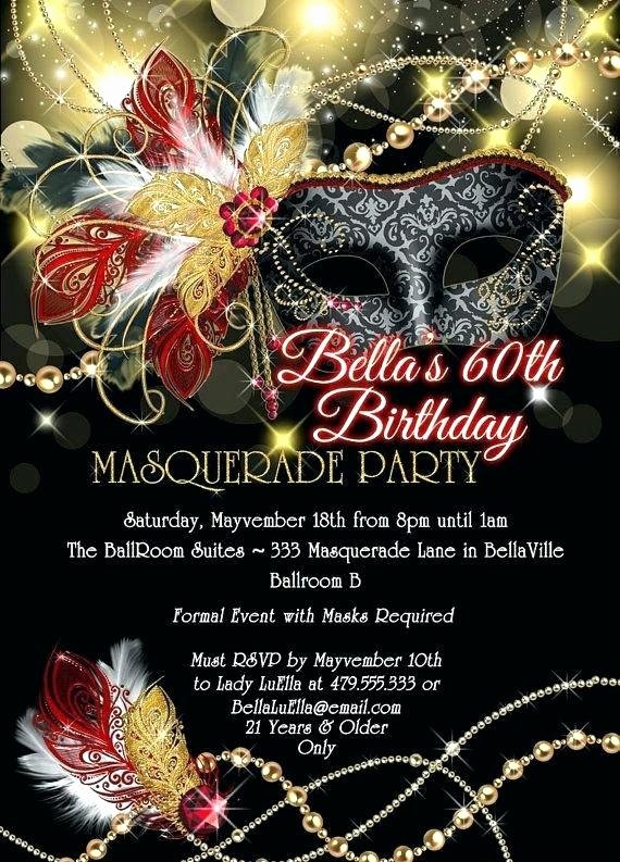 Masquerade Mask Invitation Template Awesome Inspiring Masquerade Invitation Templates Collection