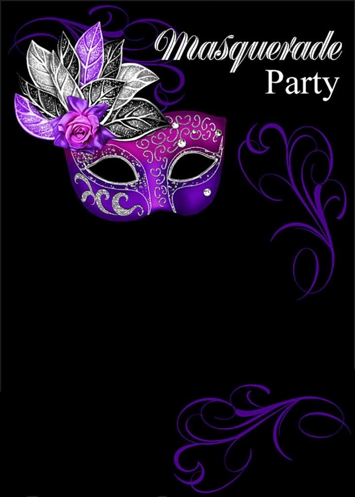 Masquerade Mask Invitation Template Fresh Free Line Masquerade Invitation