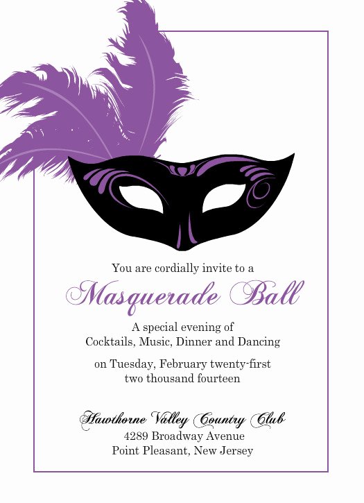 Masquerade Mask Invitation Template Lovely Flashy Purple Mask Mardi Gras Invitation Template