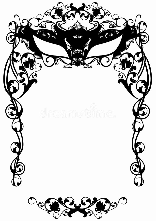 Masquerade Mask Invitation Template Luxury Masked Ball Invitation Stock Vector Illustration Of