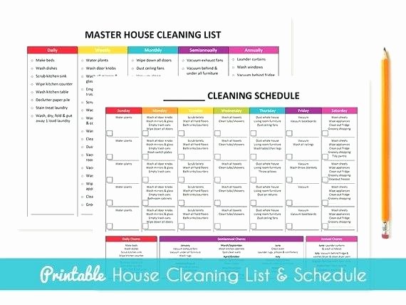 Master Cleaning Schedule Template Awesome Daily House Cleaning Schedule – Annsingletonsignsfo