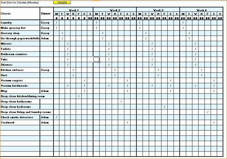Master Cleaning Schedule Template Best Of Cleaning Schedule Template