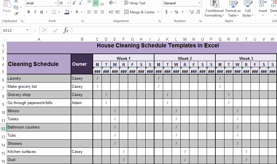 Master Cleaning Schedule Template Elegant House Cleaning Schedule Templates In Excel