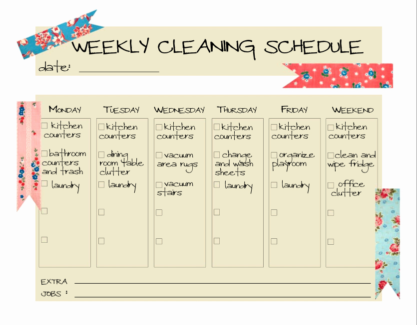 Master Cleaning Schedule Template Luxury Keepin’ It Clean…