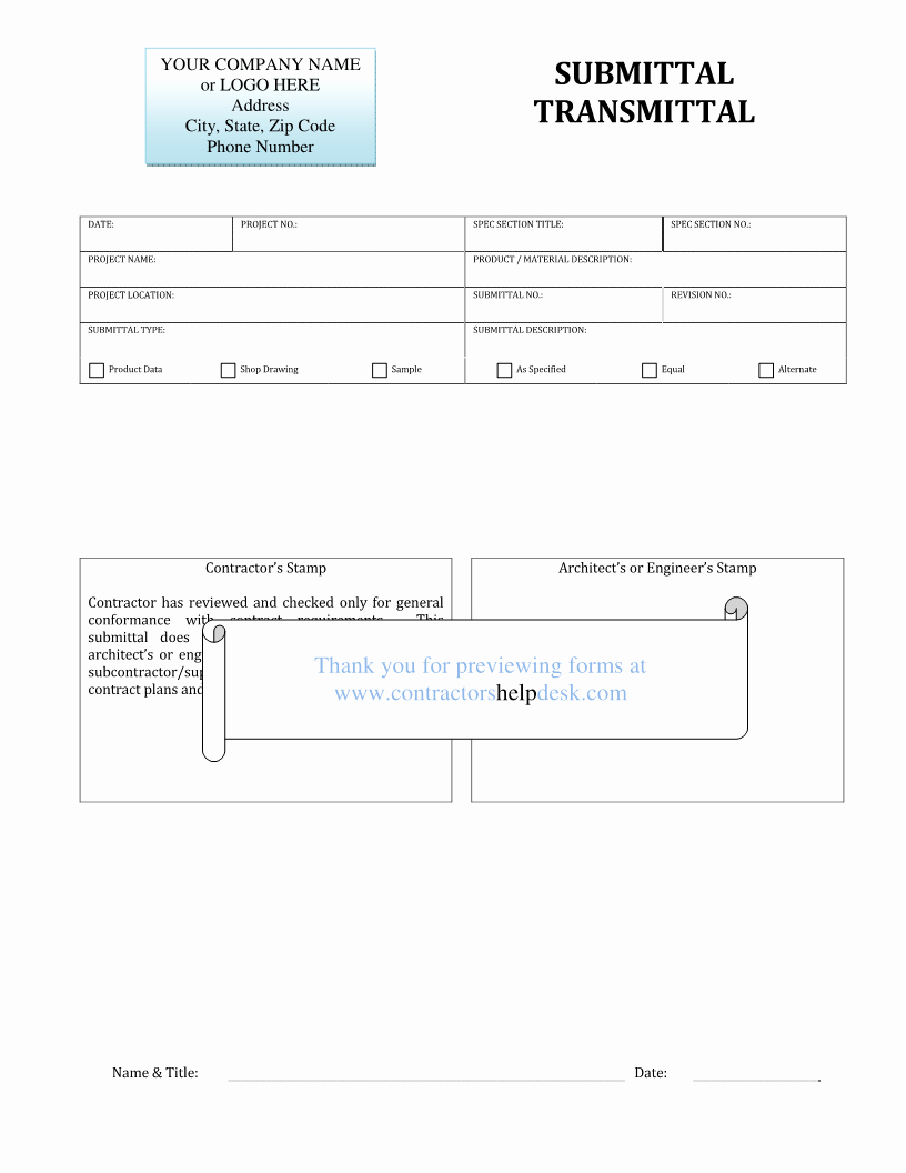 Material Submittal form Template Lovely Good Submittal Stamp Template S Engineer Architect