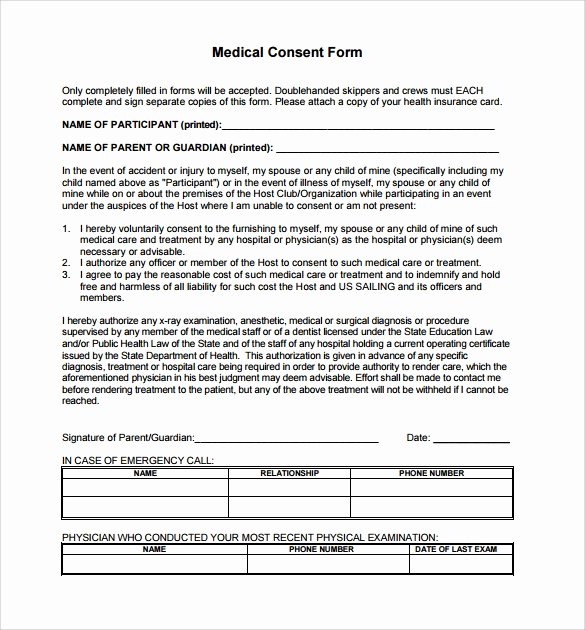 Medical Consent form Template Free Beautiful Sample Medical Consent form 13 Free Documents In Pdf