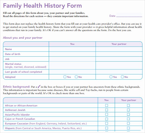 Medical History form Template Pdf Awesome 14 Medical History forms Free Sample Example format