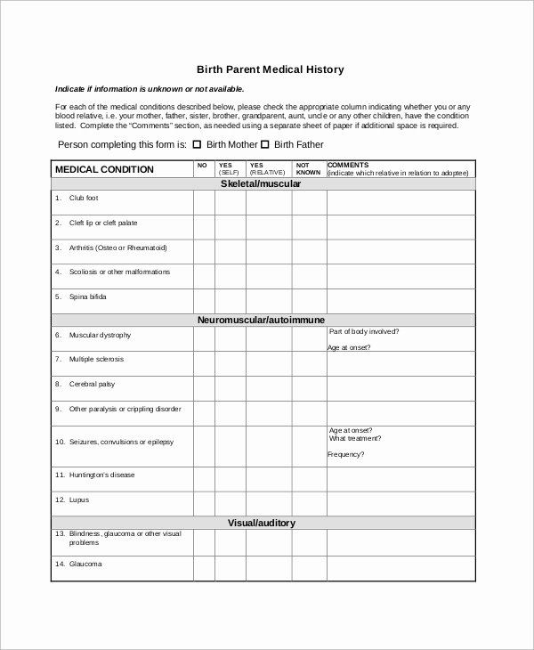 Medical History form Template Pdf Best Of Sample Medical History form 10 Examples In Word Pdf