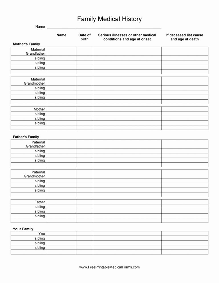 Medical History form Template Pdf Elegant 67 Medical History forms [word Pdf] Printable Templates