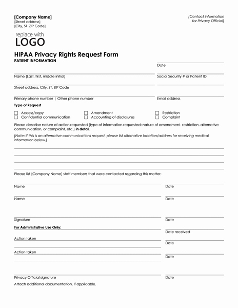 Medical Information form Template Elegant Patient Health Information Request form Can Be Used by