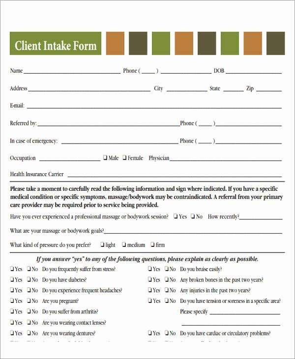 Medical Intake form Template Inspirational 46 Free Medical forms