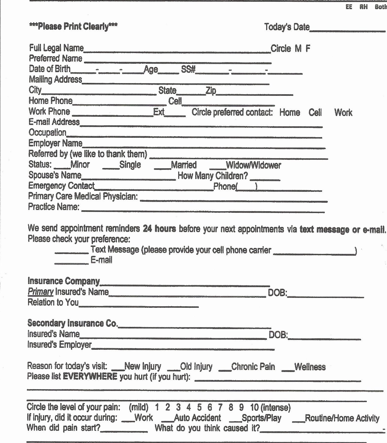 Medical Intake form Template New Brookhaven Chiropractic Center Chiropractor In Memphis