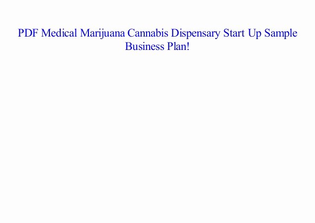 Medical Marijuana Business Plan Template Luxury [pdf] Medical Marijuana Cannabis Dispensary Start Up