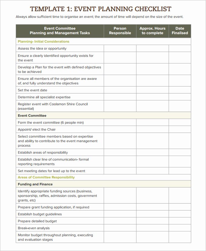 Meeting Planner Checklist Template Beautiful 19 event Checklist Templates Word Pdf Google Docs