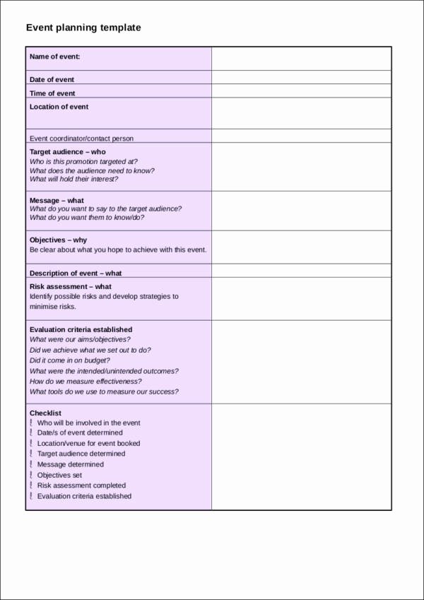Meeting Planner Checklist Template Fresh 13 event Planning Checklist Ideas Samples &amp; Templates In