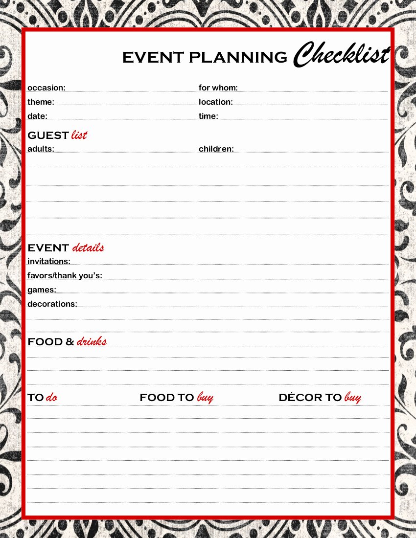 Meeting Planner Checklist Template Fresh Whimsical Marionette