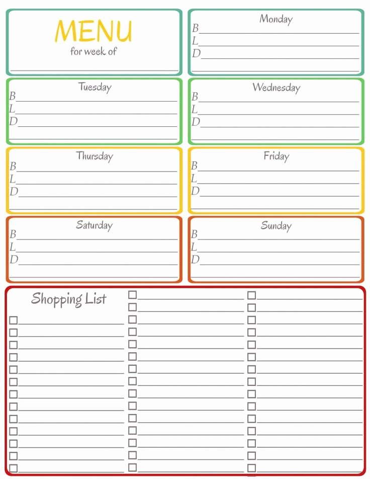 Menu Planner Template Free Elegant Menu Planner Printable Let Each Kid Pick A Meal for