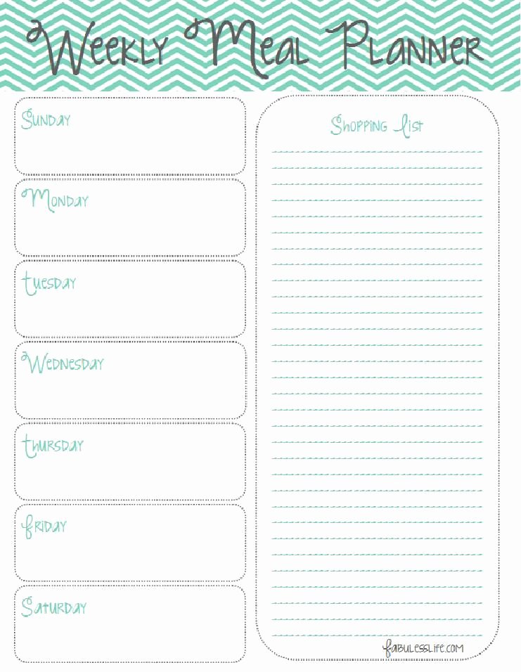Menu Planner Template Free New Free Weekly Menu Planner Printable Fun Foods
