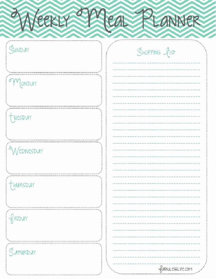 Menu Planner Template Free New Free Weekly Menu Planner Printable Fun Foods