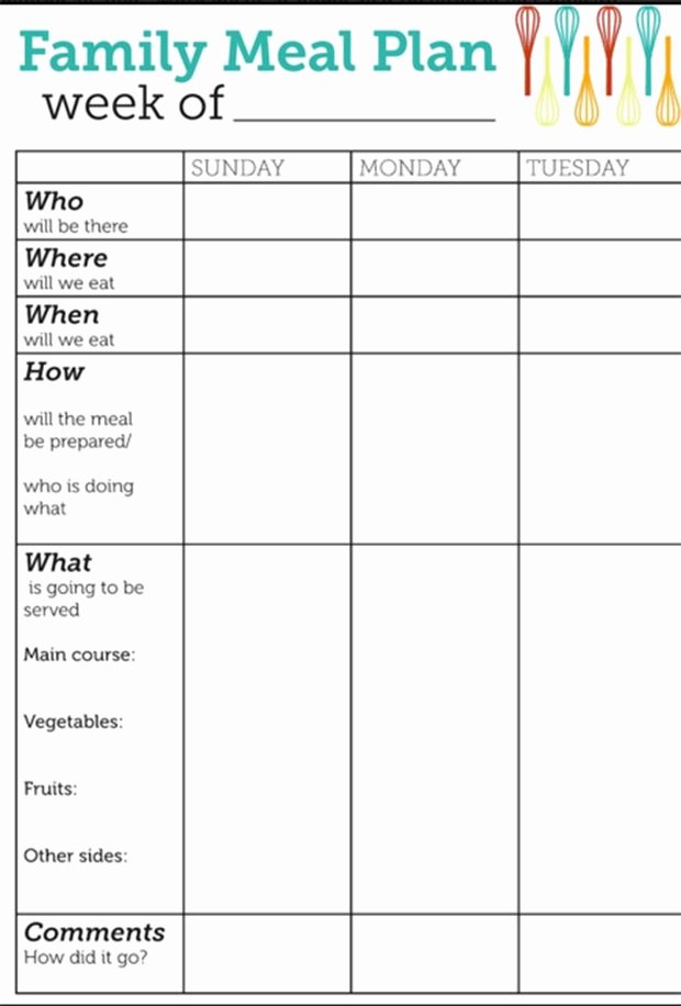 Menu Planner Template Printable Inspirational Printable Meal Planning Templates to Simplify Your Life