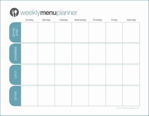 Menu Planner Template Printable Lovely to Print Tpm E Week Menu Planner