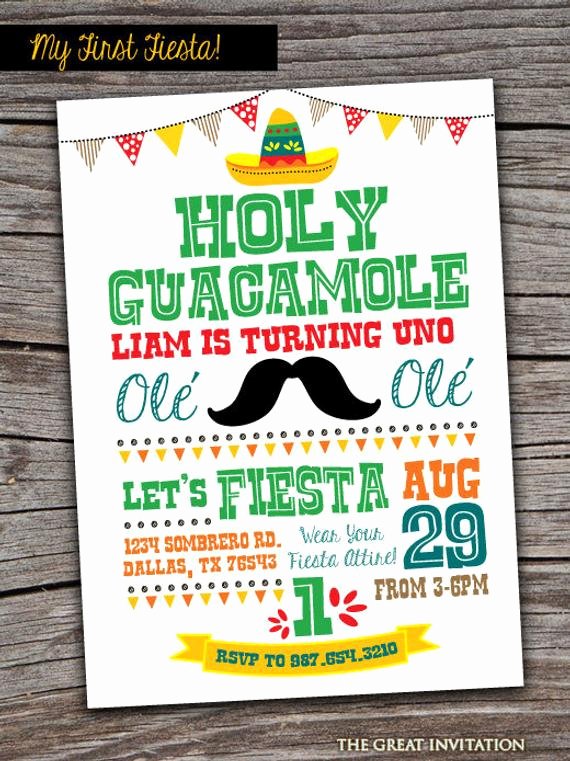 Mexican Party Invite Template Best Of Fiesta Invitation Fiesta Invite First Fiesta Birthday Holy