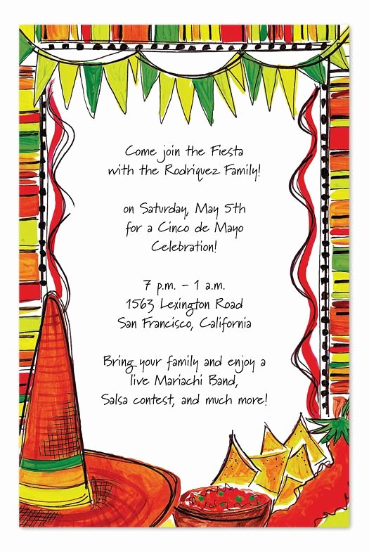 Mexican Party Invite Template Fresh Mexican Fiesta by Invitation Consultants