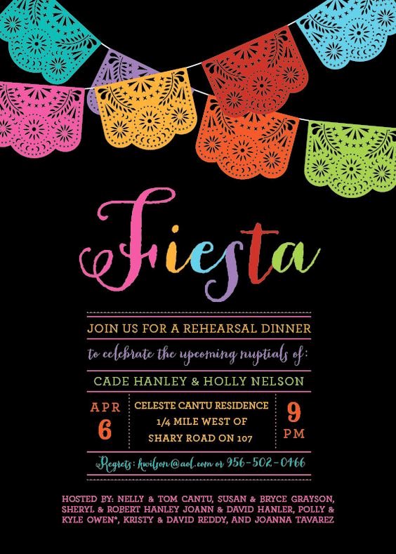 Mexican Party Invite Template Luxury Papel Picado Mexican themed Party Rehearsal Dinner