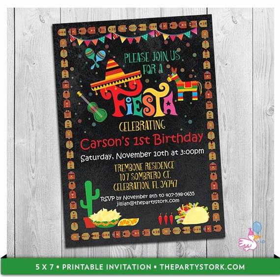 Mexican Party Invite Template Unique Fiesta Invitation Mexican Fiesta Invitations Mexico theme