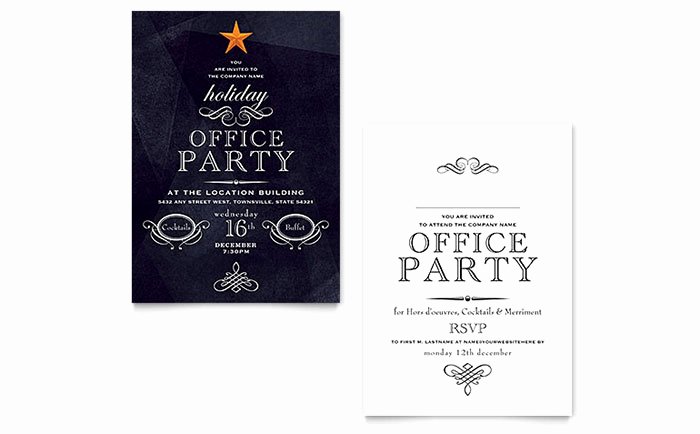 Microsoft Office Invitation Template Lovely Fice Holiday Party Invitation Template Word &amp; Publisher